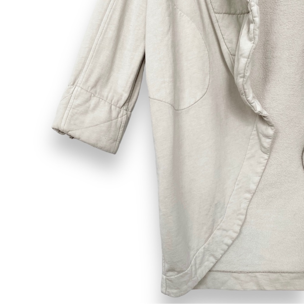 Young Fabulous & Broke Sandrine Quilted Cocoon Open Front Coat Jacket Stone M/L - Picture 4 of 8